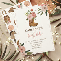 Pequena Cowgirl Primeiro primeiro aniversario Rode