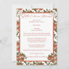 Convites Pequena Cutie Clementine |Chá de fraldas do tema C