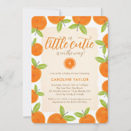 Convites Pequena Cutie sobre o Chá de fraldas das Laranjas