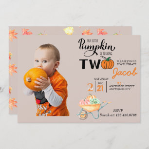 Convites Pequena Festa De Aniversário de criança De Abóbora