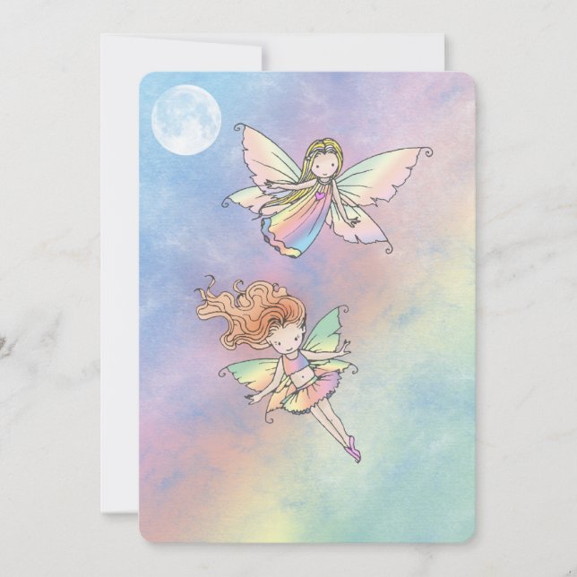 Convites Pequena Festa de aniversário de Fada Fácil Convide (Frente)