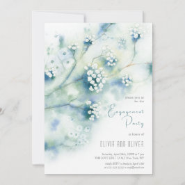 Convites Pequena Festa de noivado de Flores Brancas