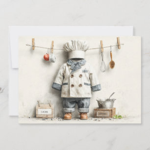 Convites Pequena Festa de primeiro aniversario de Chef