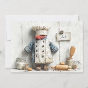 Convites Pequena Festa de primeiro aniversario de Chef