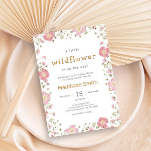 Convites Pequena Flor Silvestre Chá de Bebê Boho
