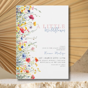 Convites Pequena Flor Silvestre Colorido Floral Boho Chuvin