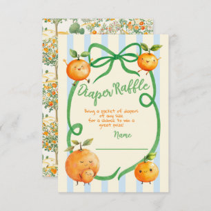 Convites Pequena Fralda de Chá de fraldas Cutil Raffle