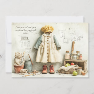 Convites Pequena Garota Chef - Divertimento ao Cozinhar pri