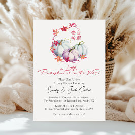 Convites Pequena Garota de Abóbora Chá Cai Fora Folha