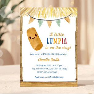 Convites Pequena Lumpia a Caminho Chuveiro de Bebê Filipino
