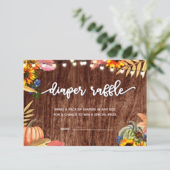 Convites Pequena placa de Fralda de abóbora (Em pé/Frente)