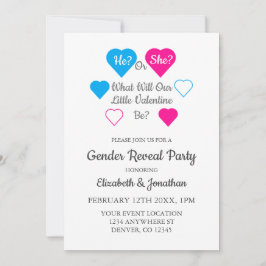 Convites Pequena Revelação do Gênero do Dia de os namorados