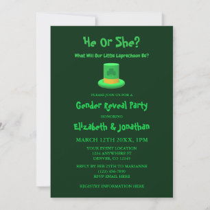 Convites Pequena Revelação do Gênero Leprechaun
