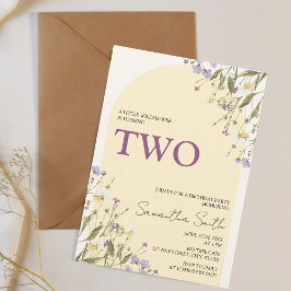 Convites Pequena segundo aniversário de Aestética de Flor S