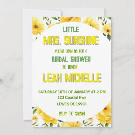 CONVITES PEQUENA SENHORITA ENSOLARADO