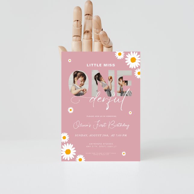 Convites Pequena senhorita uma maravilhosa primeiro anivers (Criador carregado)