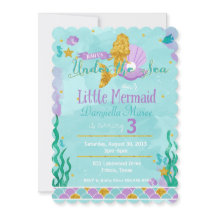 Pequena Sereia sob o Aniversário de criança do Mar