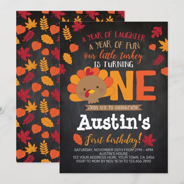 Convites Pequena Turquia (Frente/Verso)