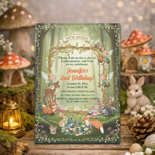 Convites Pequenas Fadas Floresta Caprichosa Festa de Aniver
