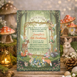 Convites Pequenas Fadas Floresta Caprichosa Festa de Aniver