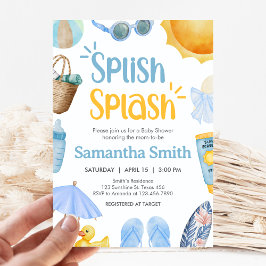 Convites Pequenino Verão Splish Splash Chá de Bebê