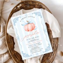 Pequeno Abóbora Bonito Cai Arco Azul Chá de fralda