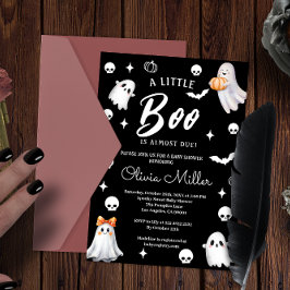 Convites Pequeno Abóbora Boo – Chás de Bebê de Halloween