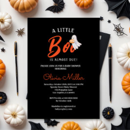Convites Pequeno Abóbora Boo – Chás de Bebê de Halloween