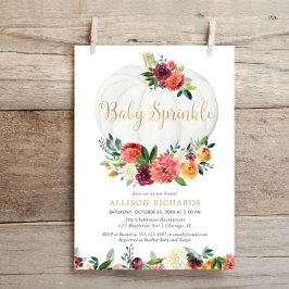 Convites Pequeno abóbora neutro do gênero cai borrifo bebê