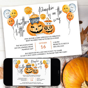 Convites Pequeno Abóbora no Caminho do Halloween Bebê borri