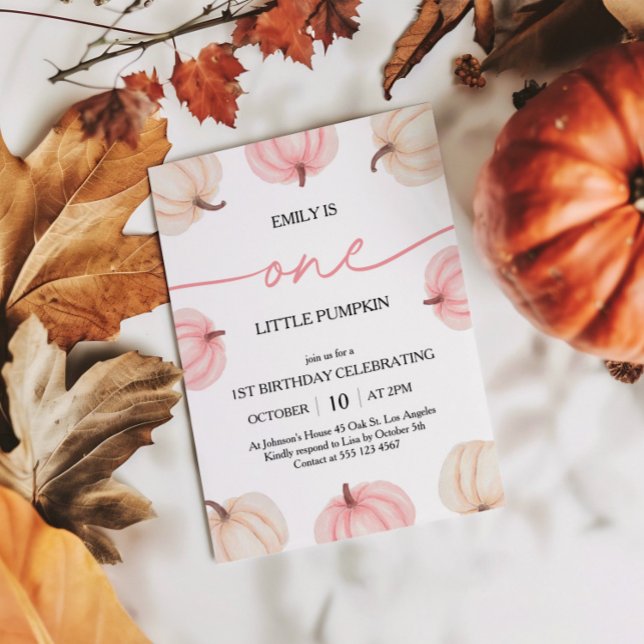 Convites Pequeno Abóbora Transformando Um Aniversário (Criador carregado)