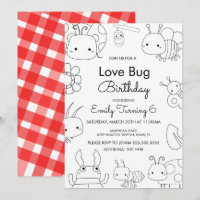 Pequeno Amor Bug Aniversário Cor