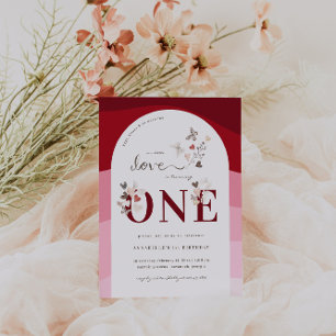Convites Pequeno Amor de São Valentão Boho 1º Aniversário