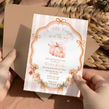 Pequeno Arco Elegante de Abóbora Chá de fraldas Fl