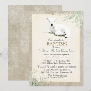 Convites Pequeno Batismo Sexo/Sexo/Convite Neutro