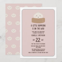 Pequeno Bolinho a Caminho Rosa Chá de Bebê