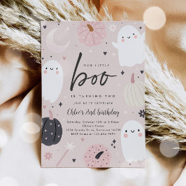 Convites Pequeno Boo Boho Halloween Festa de segundo aniver