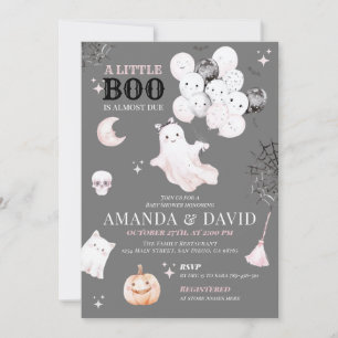 Convites Pequeno Boo Cute Ghost Halloween Baby Girl Chá