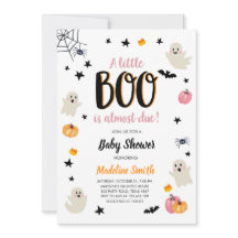 Pequeno Boo Cute Halloween Rosa Chá de fraldas Fan