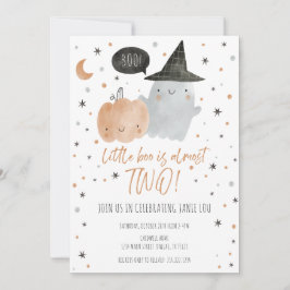 CONVITES PEQUENO BOO QUASE DOIS ANIVERSÁRIOS - BRANCO