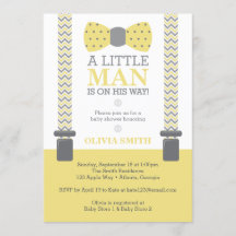 Pequeno Chá de fraldas, Amarelo, Cinza