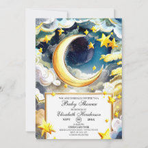 Pequeno Chá de fraldas Celestial da Noite Estrelad