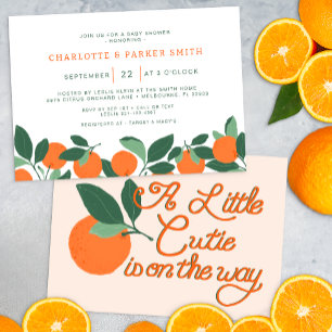 Convites Pequeno Chá de fraldas Citrus Botanical Invitati