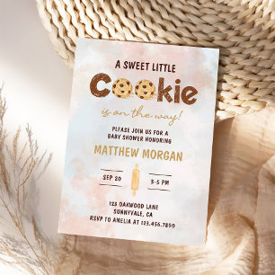 Convites Pequeno Chá de fraldas Cookie Boy