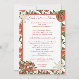 Convites Pequeno Chá de fraldas Cutil Clementine Por Distân