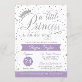 Convites Pequeno Chá de fraldas da Princesa Convide, Faux G