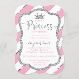 Convites Pequeno Chá de fraldas da Princesa Convide, Faux G