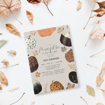 Pequeno Chá de fraldas de Abóbora Pintado a Queda