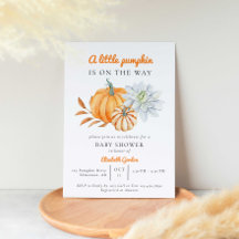 Pequeno Chá de fraldas de Abóbora Simples Moderno