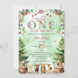 Convites Pequeno Chá de fraldas de Animais Selvagens de Flo